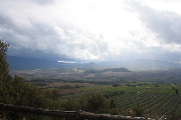 Weather front moving in toward Tenuta Col d'Orcia