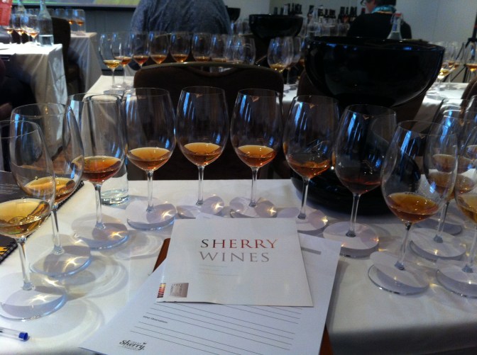 L-R Amontillado (1-3), Palo Cortado (4-6) & Oloroso (7-9)